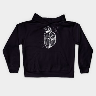 Anatomical Heart • Minimalist Goth Kids Hoodie